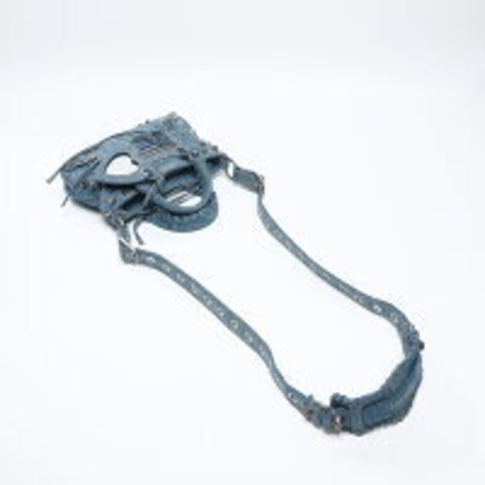Balenciaga Le Cagole XS Denim Giant Shoulder Bag Navy Blue - Picture 9 of 13